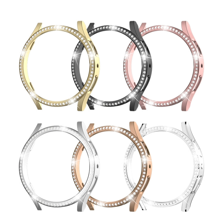 For Samsung Galaxy Watch 7 40mm Single Diamond Hollow PC Watch Protective Case