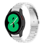 Three Bead Stainless Steel Metal Watch Strap, For Samsung Galaxy Watch Ultra 47mm / Ultra 2025, For Samsung Galaxy Watch FE 40mm, For Samsung Galaxy Watch 7 40 / 44mm