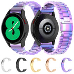 Three Bead Stainless Steel Metal Watch Strap, For Samsung Galaxy Watch Ultra 47mm / Ultra 2025, For Samsung Galaxy Watch FE 40mm, For Samsung Galaxy Watch 7 40 / 44mm