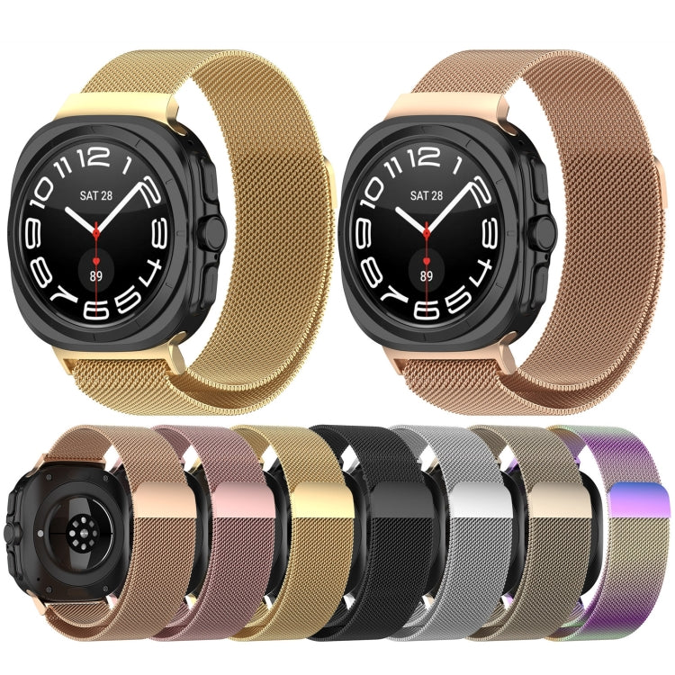 For Samsung Galaxy Watch Ultra 47mm Milan Magnetic Metal Steel Watch Band