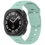 For Samsung Galaxy Watch Ultra 47mm Solid Color Reverse Buckle Silicone Watch Band, Black, White, Blue, Yellow, Light Gray, Dark Green, Cyan, Dark Blue, Starlight, Pink