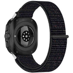 For Samsung Galaxy Watch Ultra 47mm Loop Nylon Hook and Loop Fastener Watch Band, Black, Blue Ocean, Rainbow, Seashell Color, Sea Blue, Gray Blue, Khaki Yellow, Dark Blue, Lime