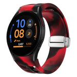 Richard Magnetic Folding Silver Buckle Silicone Watch Band, For Samsung Galaxy Watch FE 40mm, For Sansung Galaxy Watch 5 Pro Golf Edition, For Samsung Galaxy Watch 5 Golf Edition