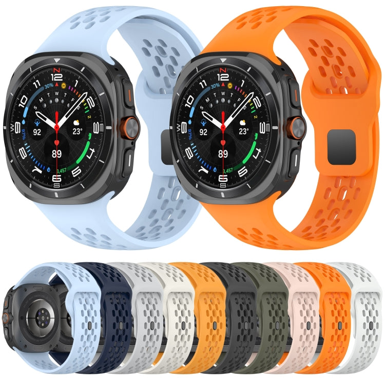 Reverse Buckle Silicone Breathable Watch Band, For Samsung Galaxy Watch Ultra 47mm / Ultra 2025