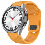 Football Texture Reverse Buckle Silicone Watch Band, For Samsung Galaxy Watch FE 40mm, For Samsung Galaxy Watch 7 44mm, For Samsung Galaxy Watch 7 40mm, For Samsung Galaxy Watch 6 Classic 47mm