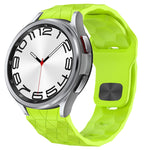 Football Texture Reverse Buckle Silicone Watch Band, For Samsung Galaxy Watch FE 40mm, For Samsung Galaxy Watch 7 44mm, For Samsung Galaxy Watch 7 40mm, For Samsung Galaxy Watch 6 Classic 47mm