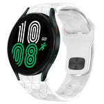 Football Texture Reverse Buckle Silicone Watch Band, For Samsung Galaxy Watch 4 44mm, For Samsung Galaxy Watch 4 40mm, For Samsung  Galaxy Watch 4 Classic 46mm, For Samsung  Galaxy Watch 4 Classic 42mm