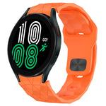 Football Texture Reverse Buckle Silicone Watch Band, For Samsung Galaxy Watch 4 44mm, For Samsung Galaxy Watch 4 40mm, For Samsung  Galaxy Watch 4 Classic 46mm, For Samsung  Galaxy Watch 4 Classic 42mm