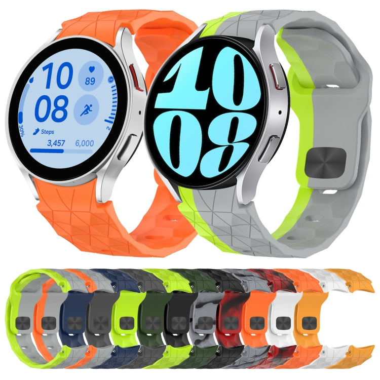 Football Texture Reverse Buckle Silicone Watch Band, For Samsung Galaxy Watch 4 44mm, For Samsung Galaxy Watch 4 40mm, For Samsung  Galaxy Watch 4 Classic 46mm, For Samsung  Galaxy Watch 4 Classic 42mm