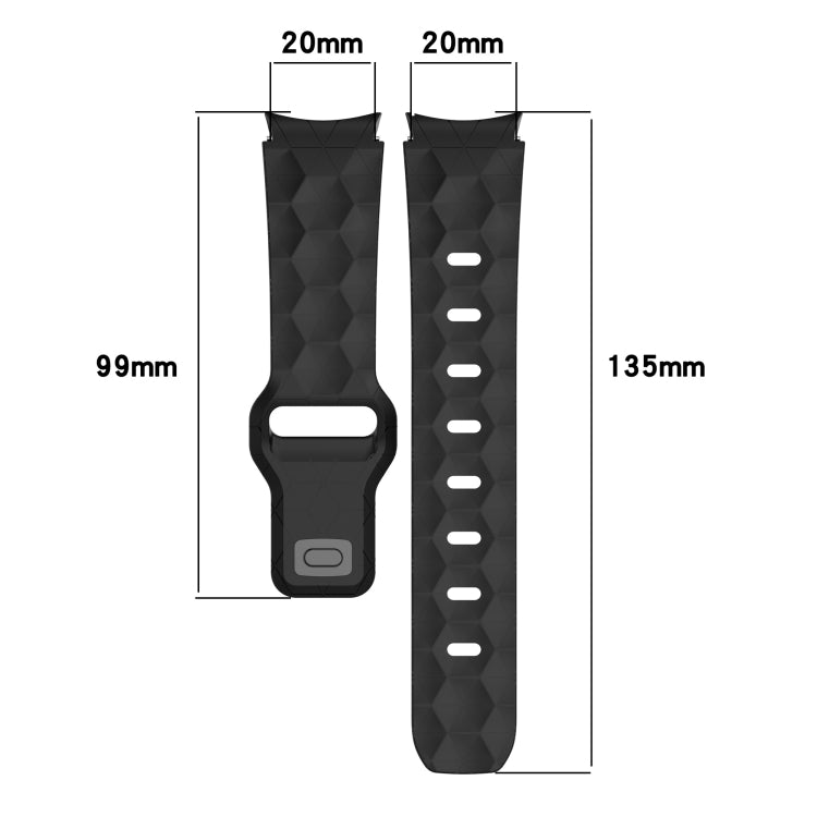 Football Texture Reverse Buckle Silicone Watch Band, For Samsung Galaxy Watch 4 44mm, For Samsung Galaxy Watch 4 40mm, For Samsung  Galaxy Watch 4 Classic 46mm, For Samsung  Galaxy Watch 4 Classic 42mm