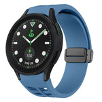 Richard Magnetic Folding Black Buckle Silicone Watch Band, For Samsung Galaxy Watch 6 40 / 44mm, For Sansung Galaxy Watch 5 Pro Golf Edition, For Samsung Galaxy Watch 5 Golf Edition