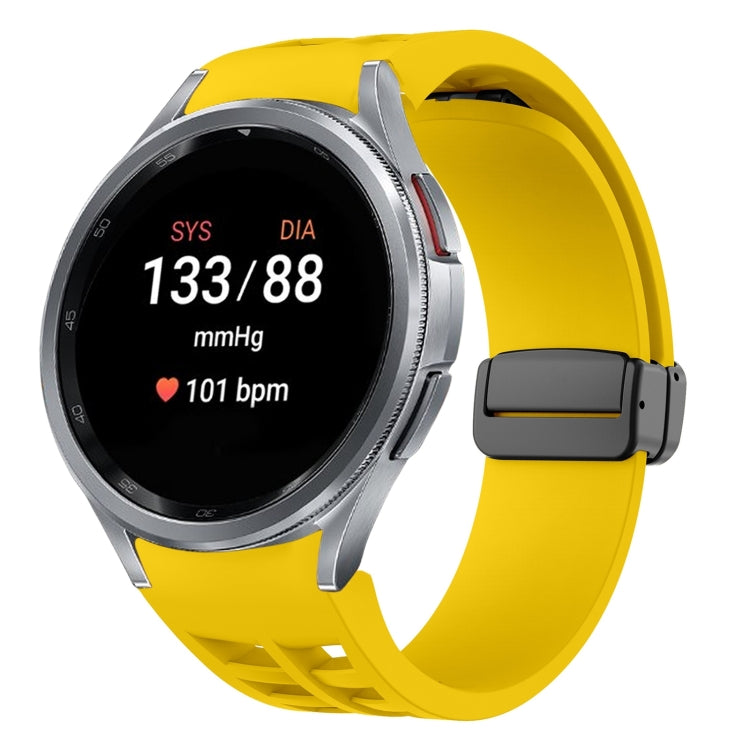 Richard Magnetic Folding Black Buckle Silicone Watch Band, Fof Samsung Galaxy Watch FE 40mm, For Samsung Galaxy Watch 7 40 / 44mm, For Samsung Galaxy Watch 6 class 43 / 47mmic
