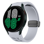 Richard Magnetic Folding Black Buckle Silicone Watch Band, For Samsung Galaxy Watch 5 40 / 44mm, For Sansung Galaxy Watch 5 Pro 45mm, Fou Samsung Galaxy Watch 4 40 / 44mm