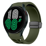 Richard Magnetic Folding Black Buckle Silicone Watch Band, For Samsung Galaxy Watch 5 40 / 44mm, For Sansung Galaxy Watch 5 Pro 45mm, Fou Samsung Galaxy Watch 4 40 / 44mm