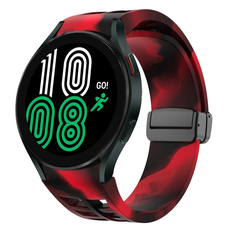 Richard Magnetic Folding Black Buckle Silicone Watch Band, For Samsung Galaxy Watch 5 40 / 44mm, For Sansung Galaxy Watch 5 Pro 45mm, Fou Samsung Galaxy Watch 4 40 / 44mm