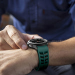 Richard Magnetic Folding Black Buckle Silicone Watch Band, For Samsung Galaxy Watch 5 40 / 44mm, For Sansung Galaxy Watch 5 Pro 45mm, Fou Samsung Galaxy Watch 4 40 / 44mm