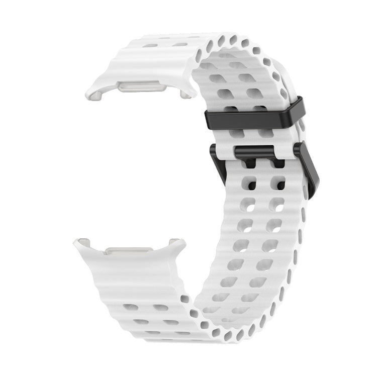 Ocean Dual Row Hole Silicone Watch Band, For Samsung Galaxy Watch Ultra 47mm / Ultra 2025