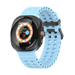 Ocean Dual Row Hole Silicone Watch Band, For Samsung Galaxy Watch Ultra 47mm / Ultra 2025