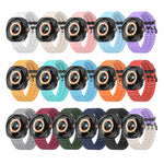 Ocean Dual Row Hole Silicone Watch Band, For Samsung Galaxy Watch Ultra 47mm / Ultra 2025