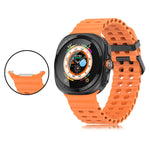 Ocean Dual Row Hole Silicone Watch Band, For Samsung Galaxy Watch Ultra 47mm / Ultra 2025