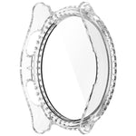 Single Row Diamond PC + Tempered Film Integrated Watch Protective Case, For Samsung Galaxy Watch 7 44mm, For Samsung Galaxy Watch 7 40mm