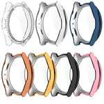 Single Row Diamond PC + Tempered Film Integrated Watch Protective Case, For Samsung Galaxy Watch 7 44mm, For Samsung Galaxy Watch 7 40mm