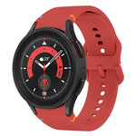 Flat Sewing Design Silicone Watch Band, For Sansung Galaxy Watch5 Pro 45mm, Fou Samsung Galaxy Watch 4 40 / 44mm, For Samsung Galaxy Watch 4 Classic 42 / 46mm