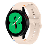 Flat Sewing Design Silicone Watch Band, For Sansung Galaxy Watch5 Pro 45mm, Fou Samsung Galaxy Watch 4 40 / 44mm, For Samsung Galaxy Watch 4 Classic 42 / 46mm