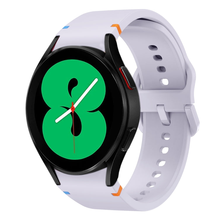 Flat Sewing Design Silicone Watch Band, For Sansung Galaxy Watch5 Pro 45mm, Fou Samsung Galaxy Watch 4 40 / 44mm, For Samsung Galaxy Watch 4 Classic 42 / 46mm