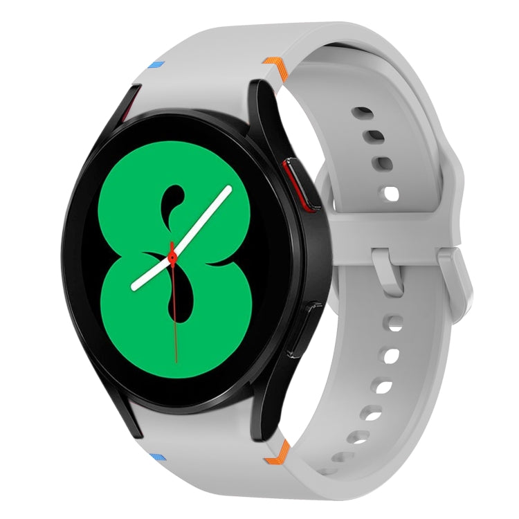 Flat Sewing Design Silicone Watch Band, For Sansung Galaxy Watch5 Pro 45mm, Fou Samsung Galaxy Watch 4 40 / 44mm, For Samsung Galaxy Watch 4 Classic 42 / 46mm