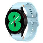 Flat Sewing Design Silicone Watch Band, For Sansung Galaxy Watch5 Pro 45mm, Fou Samsung Galaxy Watch 4 40 / 44mm, For Samsung Galaxy Watch 4 Classic 42 / 46mm