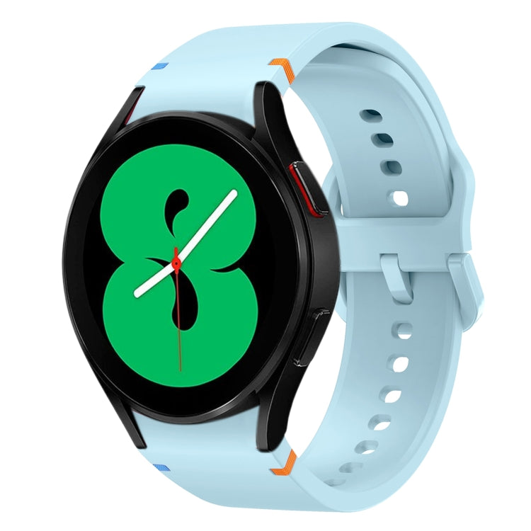 Flat Sewing Design Silicone Watch Band, For Sansung Galaxy Watch5 Pro 45mm, Fou Samsung Galaxy Watch 4 40 / 44mm, For Samsung Galaxy Watch 4 Classic 42 / 46mm