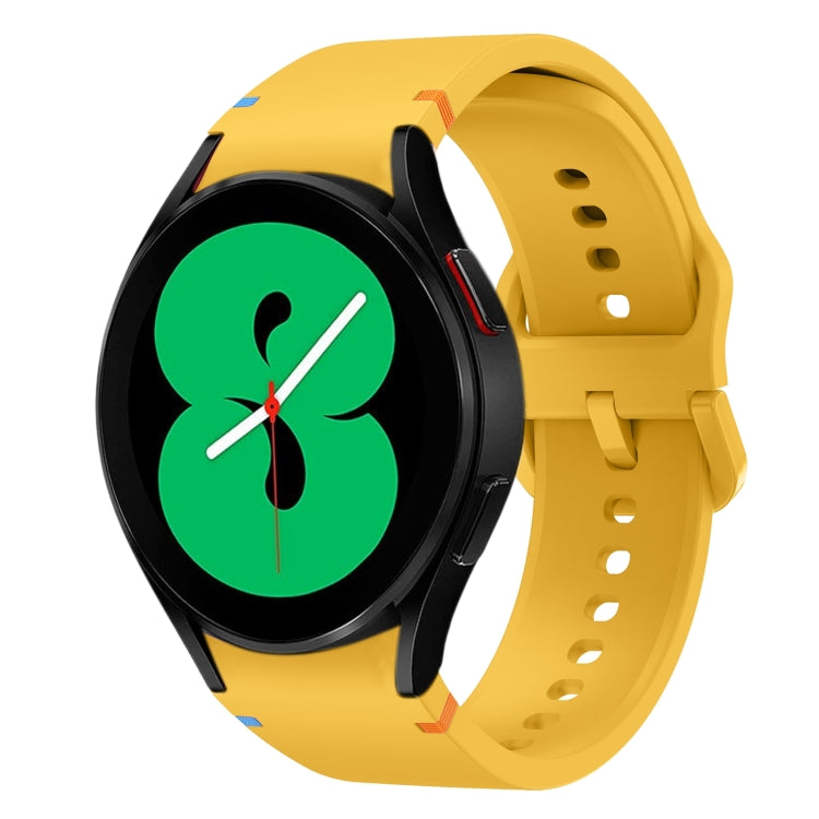 Flat Sewing Design Silicone Watch Band, For Sansung Galaxy Watch5 Pro 45mm, Fou Samsung Galaxy Watch 4 40 / 44mm, For Samsung Galaxy Watch 4 Classic 42 / 46mm