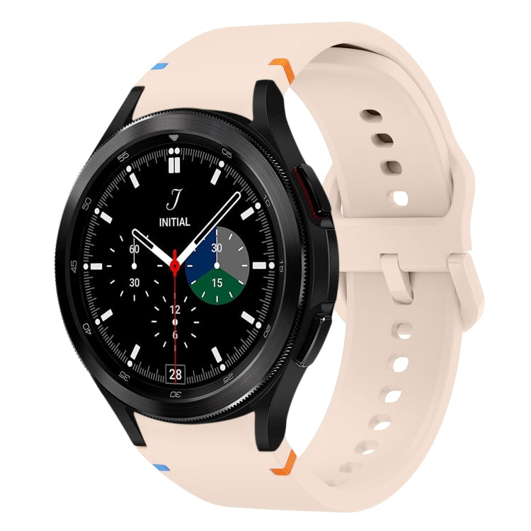 Flat Sewing Design Silicone Watch Band, For Sansung Galaxy Watch5 Pro 45mm, Fou Samsung Galaxy Watch 4 40 / 44mm, For Samsung Galaxy Watch 4 Classic 42 / 46mm