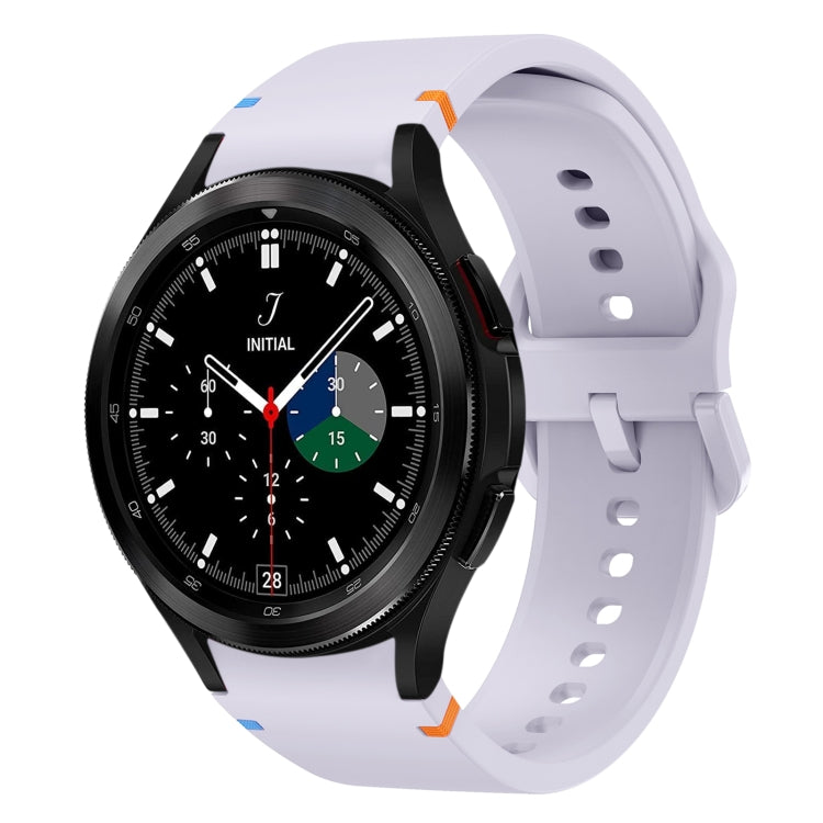 Flat Sewing Design Silicone Watch Band, For Sansung Galaxy Watch5 Pro 45mm, Fou Samsung Galaxy Watch 4 40 / 44mm, For Samsung Galaxy Watch 4 Classic 42 / 46mm