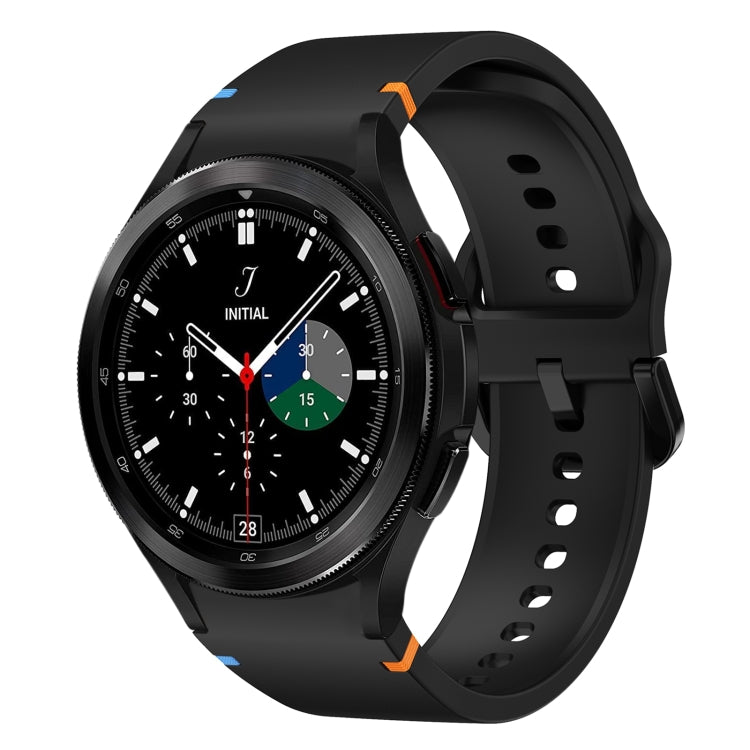 Flat Sewing Design Silicone Watch Band, For Sansung Galaxy Watch5 Pro 45mm, Fou Samsung Galaxy Watch 4 40 / 44mm, For Samsung Galaxy Watch 4 Classic 42 / 46mm