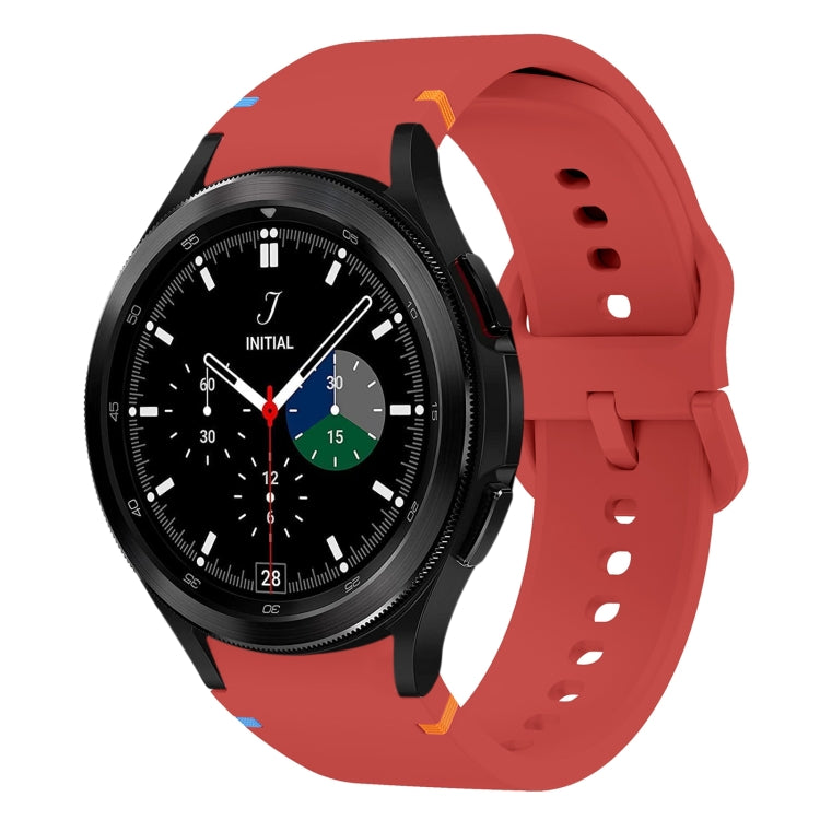 Flat Sewing Design Silicone Watch Band, For Sansung Galaxy Watch5 Pro 45mm, Fou Samsung Galaxy Watch 4 40 / 44mm, For Samsung Galaxy Watch 4 Classic 42 / 46mm