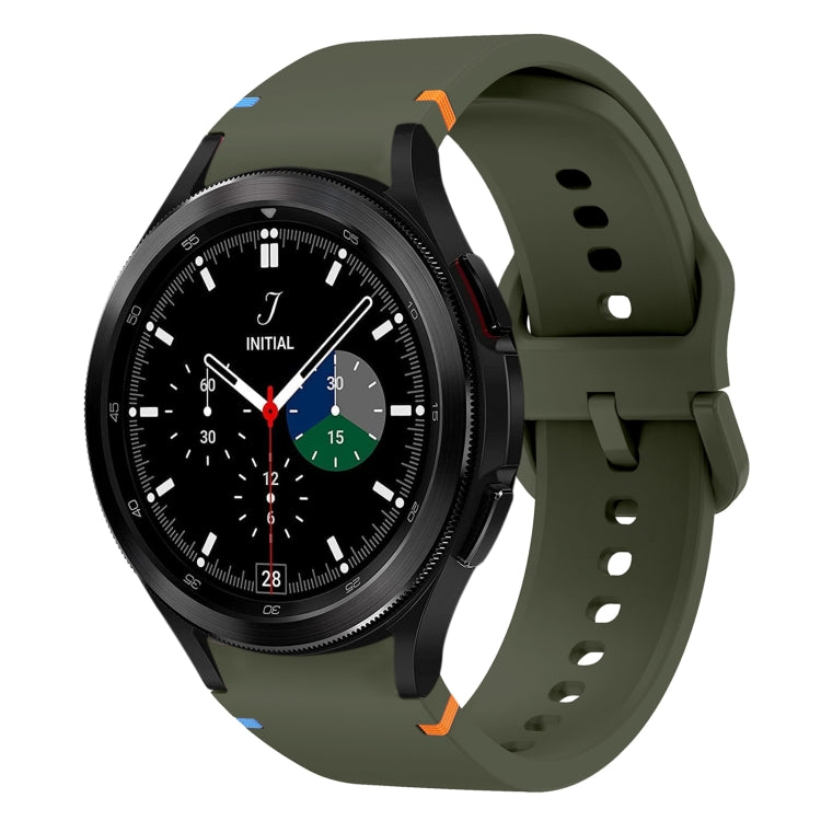 Flat Sewing Design Silicone Watch Band, For Sansung Galaxy Watch5 Pro 45mm, Fou Samsung Galaxy Watch 4 40 / 44mm, For Samsung Galaxy Watch 4 Classic 42 / 46mm