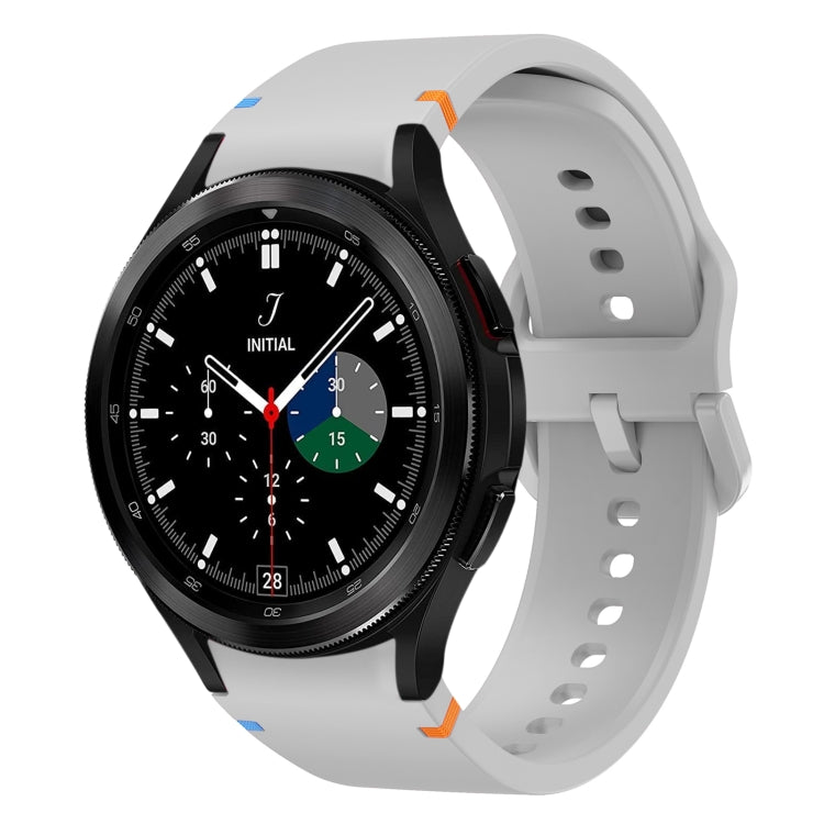 Flat Sewing Design Silicone Watch Band, For Sansung Galaxy Watch5 Pro 45mm, Fou Samsung Galaxy Watch 4 40 / 44mm, For Samsung Galaxy Watch 4 Classic 42 / 46mm