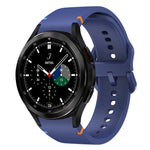 Flat Sewing Design Silicone Watch Band, For Sansung Galaxy Watch5 Pro 45mm, Fou Samsung Galaxy Watch 4 40 / 44mm, For Samsung Galaxy Watch 4 Classic 42 / 46mm