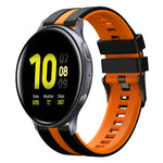 20mm Two Color Sports Silicone Watch Band, For Samsung  Galaxy Watch 4 Classic 42mm, For Samsung Galaxy Watch Active 2 44mm, For Samsung Galaxy Watch Active 2 40mm