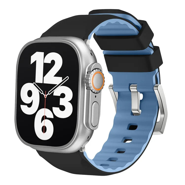 Two-Color Silicone Watch Band, For Apple Watch Series 4 44mm, For Apple Watch Series 4 40mm