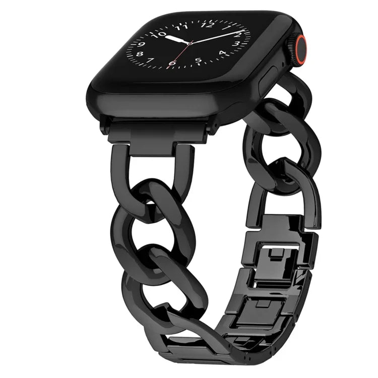 Quick-Release Metal Chain Watch Band, For Apple Watch SE 2022 44mm, For Apple Watch Series 7 41mm, For Apple Watch Series 7 45mm, For Apple Watch Series 6 40mm, For Apple Watch Series 6 44mm, For Apple Watch Series 5 44mm, For Apple Watch Series 5 40mm...