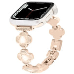 Four Leaf Clover Quick-Release Metal Chain Watch Band, For Apple Watch SE 2022 44mm, For Apple Watch Series 7 41mm, For Apple Watch Series 7 45mm, For Apple Watch Series 6 40mm, For Apple Watch Series 6 44mm, For Apple Watch Series 5 44mm              ...