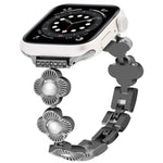 Four Leaf Clover Quick-Release Metal Chain Watch Band, For Apple Watch SE 2022 44mm, For Apple Watch Series 7 41mm, For Apple Watch Series 7 45mm, For Apple Watch Series 6 40mm, For Apple Watch Series 6 44mm, For Apple Watch Series 5 44mm              ...