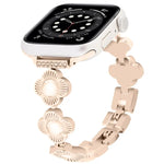 Four Leaf Clover Quick-Release Metal Chain Watch Band, For Apple Watch SE 2022 44mm, For Apple Watch Series 7 41mm, For Apple Watch Series 7 45mm, For Apple Watch Series 6 40mm, For Apple Watch Series 6 44mm, For Apple Watch Series 5 44mm              ...