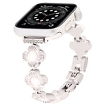 Four Leaf Clover Quick-Release Metal Chain Watch Band, For Apple Watch SE 2022 44mm, For Apple Watch Series 7 41mm, For Apple Watch Series 7 45mm, For Apple Watch Series 6 40mm, For Apple Watch Series 6 44mm, For Apple Watch Series 5 44mm              ...