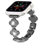 Four Leaf Clover Quick-Release Metal Chain Watch Band, For Apple Watch SE 2022 44mm, For Apple Watch Series 7 41mm, For Apple Watch Series 7 45mm, For Apple Watch Series 6 40mm, For Apple Watch Series 6 44mm, For Apple Watch Series 5 44mm              ...