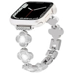 Four Leaf Clover Quick-Release Metal Chain Watch Band, For Apple Watch SE 2022 44mm, For Apple Watch Series 7 41mm, For Apple Watch Series 7 45mm, For Apple Watch Series 6 40mm, For Apple Watch Series 6 44mm, For Apple Watch Series 5 44mm              ...