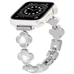 Four Leaf Clover Quick-Release Metal Chain Watch Band, For Apple Watch SE 2022 44mm, For Apple Watch Series 7 41mm, For Apple Watch Series 7 45mm, For Apple Watch Series 6 40mm, For Apple Watch Series 6 44mm, For Apple Watch Series 5 44mm              ...